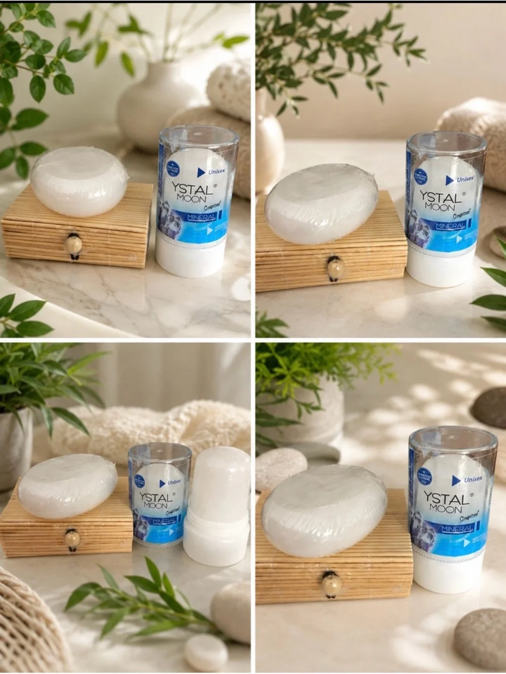 Ystalmoon Natural Care Duo – Crystal Deodorant + Mineral Body Bar |